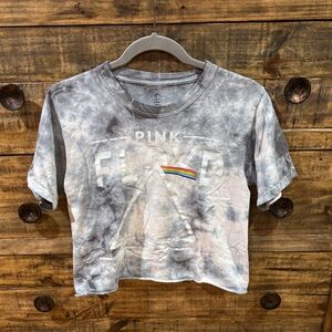 Pink Floyd Cropped Tie-Dye T-Shirt